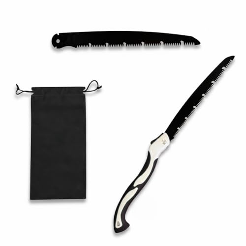 11.8 Inch Folding Hand Saw, SK5 Steel Pruning Saw for Wood Cutting