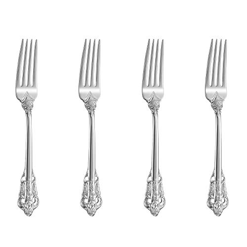 KEAWELL Luxury 4-Piece 5.9-Inch 18/10 Appetizer Forks (Silver) - color: Silver