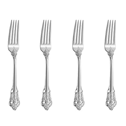 KEAWELL Luxury 4-Piece 5.9-Inch 18/10 Appetizer Forks (Silver) - color: Silver