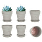vensovo 5 Inch Grey Terracotta & Clay Pots with Saucer, 6 Pack - color: Gray
