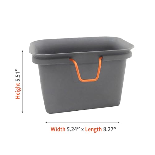 Full Circle Counter Catcher Compost Bin, Fits in Freezers, Slate - color: Slate