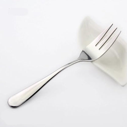 HornTide 6-Piece Dessert Forks Set, 3 Tines Fruit Salad Fork Flatware Stainless Steel Mirror Polishing 5.5-Inch 14cm, Ideal for Home, Kitchen and Restaurant - size: 6x Salad Fork