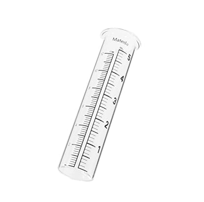 5" Capacity Rain Gauge Glass Replacement Tube, Lip Design, Great for Yard Garden Outdoor Home (1 Pcs)