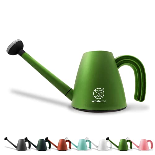 Indoor House Plant Watering Can Small Long Spout Water Pot 2L/67oz (Green) - color: Green