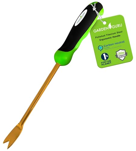 Garden Guru Titanium Dandelion Weeder Tool - Rust Resistant - Ergonomic Handle - Weed Puller for Planting, Weeding, Flower and Vegetable Care in Lawn Garden Yard - 1 Case (48 Pcs) - size: 48 Pack, style: Titanium