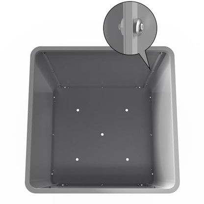 Large Square Metal Planter Box, 20-Inch - color: Gray, size: 20"L x 20"W x 20"H