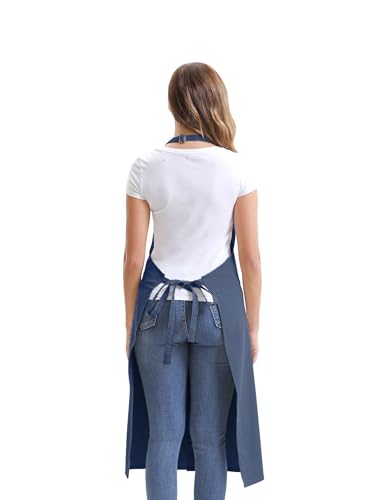 Nanxson Pottery Apron Split Leg with 3 Pockets & Adjustable Buckle - color: Navy
