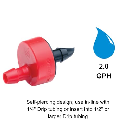 Rain Bird SW20-30PS Drip Emitter, 1/4", 30-Pack - size: 30-Pack, style: 2 GPH