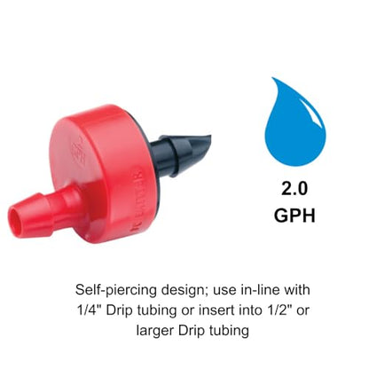 Rain Bird SW20/10PS Drip Emitter, 1/4", 10-Pack - size: 10-Pack, style: 2 GPH