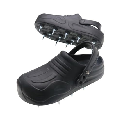 Lawn Aerator Shoes for Grass Lawn, Heavy Duty Spike Shoes with Adjustable Straps, Free-Installation Soil Yard Aerator Tool for Garden Patio Grass -Medium - size: Medium