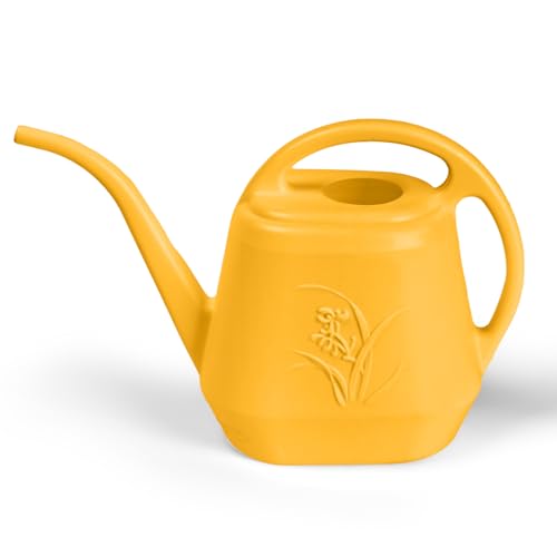 Watering Can - for Home Plant Garden - 1 Gallon - Orange - color: Orange