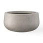Kante Large Round Bowl Weathered Concrete Planter 20" Dia, Outdoor - color: Weathered Concrete, size: 19.6"w