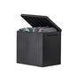 Keter City 30 Gal Outdoor Storage Box and Patio Side Table - color: Dark Grey
