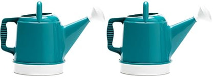 Bloem Watering Can Deluxe 2 Gallon (256 Fl Oz) Bermuda Teal Green (Pack of 2) - color: Bermuda Teal Green, size: 2.5 Gallon (Pack of 2)