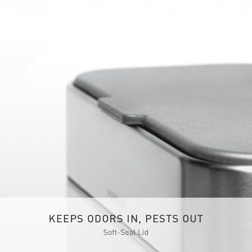 simplehuman Compost Caddy, Detachable and Countertop Bin, 4 Liter / 1.06 Gallon, Brushed Stainless Steel - color: Brushed
