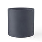 Kante Small Round Cylinder Charcoal Concrete Planter 9.8" Tall, Outdoor - color: Charcoal, size: 9.8" Dia