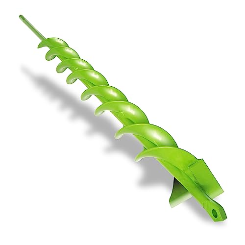 1.6" x 23" Auger Drill Bit for Planting Garden Auger Spiral Drill Bit Bulb Planter for Planting(Apple Green) - color: Apple Green