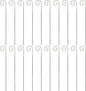 20Pcs Silver Planter Plant Label Hooks Garden Markers Stake Label Holder Hanger Garden Plant Sign Stake Rustproof Deformed Sign Hooks Container Accessories (20cm)