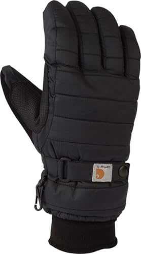 Carhartt Women's Waterproof Insulated Quilted Knit Cuff Glove - color: Black, size: Small