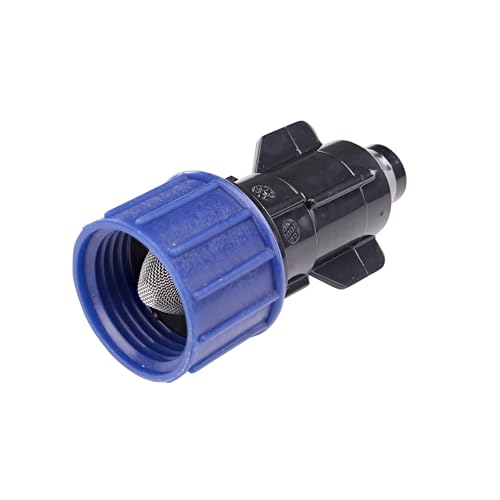 Raindrip S5900UB, Smart Loc Universal Swivel Adapter for Tubing, 3/4-Inch MHT, With Filter Washer, Drip Irrigation Fitting for 1/2-Inch, 5/8-Inch, & 0.710-Inch Supply Tubing and Dripline, Black/Blue - size: 1 Count (Pack of 1)