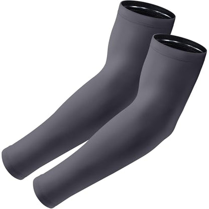 Arm Sleeves, UV Sun Protection Cooling Arm Covers for Men/Women - color: 1 Pairs - Dark Gray