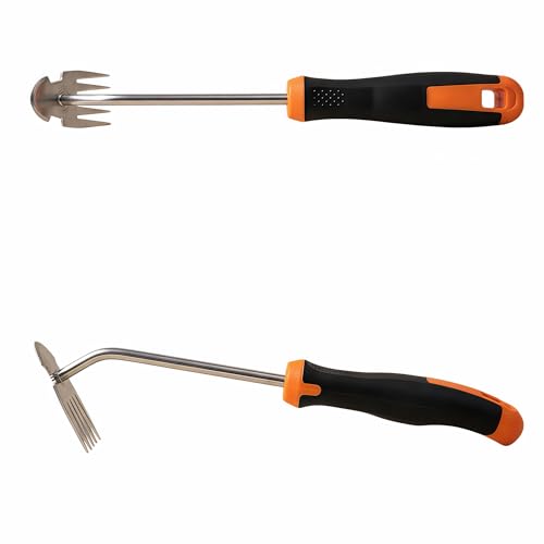 Weed Puller Tool, Handheld 5-Claw Dual Action Garden Weeding Tools
