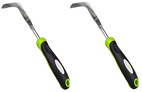 Garden Guru Patio Crack Weeder Tool with Ergonomic Handle – Stainless Steel Weed Puller for Patio Sidewalk Driveway Cracks | Rust Resistant (2 Pack) - size: 2 Pack, style: Patio Weeder