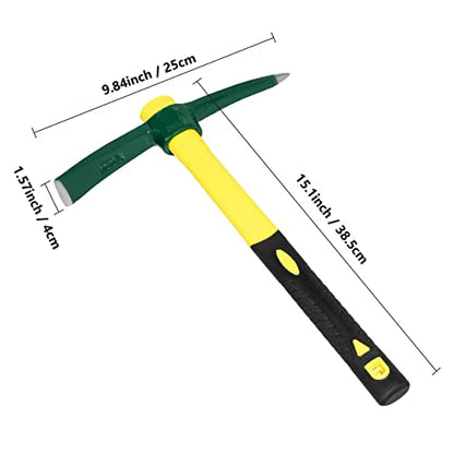 15inch Forged Adze Pick, Weeding Mattock Hoe, Pick Axe,1.4LB