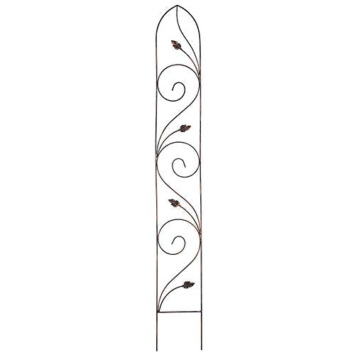 TR06 Autumn Leaf Trellis 6'x10, Black - size: 6' x 10", style: Autumn Leaf Trellis