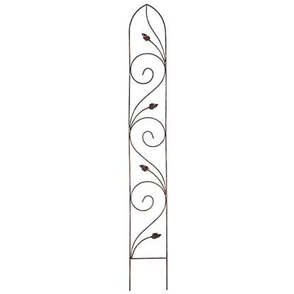 TR06 Autumn Leaf Trellis 6'x10, Black - size: 6' x 10", style: Autumn Leaf Trellis