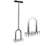 Walensee Manual Lawn Aerator Tool with 15 Iron Spikes, Garden Spike Aerator - style: 3-Row Spikes