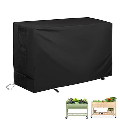 Outdoor Raised Garden Bed Cover for Best Choice Products 48 x 24 x 30 Inches Raised Garden Bed, Outdoor Planter Box Stand Cover for Mobile Elevated Wood Planter/Planting Bed - size: 49"L x 25"D x 30"H