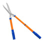 WADFOW Hedge Clippers:Bush Clippers With Adjustable Length Handle and Wavy SK-5 Steel Blade,Hedge Shears for Pruning Borders and Bushes, Blue and Yellow
