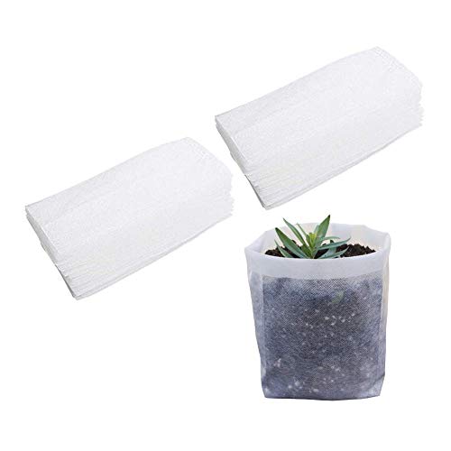 Belit 50 Pcs Non-Woven Plant Nursery Bags, Seedling Pots Container for Vegetable, Flower, Plant Grow (9.1"x9.3") - size: 50 Pcs 9.1"x9.3"