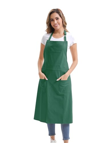 Nanxson Pottery Apron Split Leg with 3 Pockets & Adjustable Buckle - color: Green