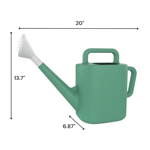 2 Gal. Resin Watering Can, Green Lily, Daisy Yellow, Teal Thunder - color: Green Lily