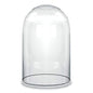 CYS EXCEL Dome Glass Cloche (H:10.5" D:6") | Multiple Size Choices Decorative Showcase Display For Antique Collectibles | Bell Jar Terrarium & Dessert Cover - size: H-9.8" D-5.75"