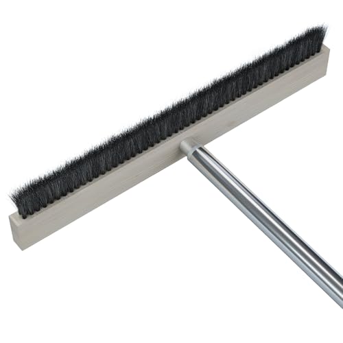 Leaf Roof Brush Cleaning Kit, Stainless Steel Pole (Extends 2ft to 16.5ft), Rake for All Roof Types & Solar Panels