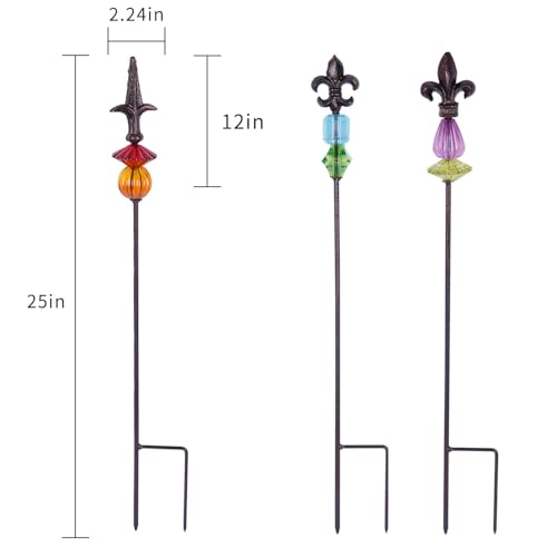 Topadorn Garden Stake Outdoor Metal Garden Stake Plant Pick