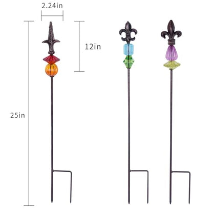 Topadorn Garden Stake Outdoor Metal Garden Stake Plant Pick