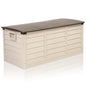 VINGLI 75 Gallon Collapsible Outdoor Storage Box, Brown - color: Brown