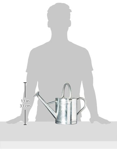 Gardener's Select AW3003P6G Watering Can, Galvanized, 3.5 L - color: Galvanized, size: 3.5 L