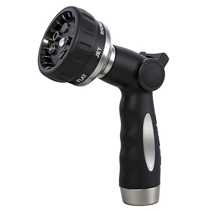LAWN SOCIAL Metal Garden Hose Nozzle, High Pressure - color: Black