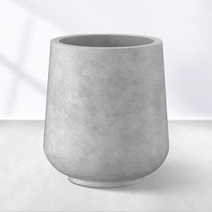 Kante Pale Gray Concrete Planter 13" Dia All-Weather Round Accent Pot - color: Gray Concrete, size: 11.6" D