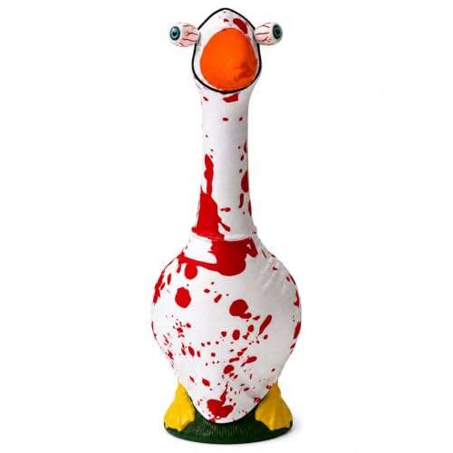 Halloween Porch Goose Outfit, Pop-Out Eyeball Blood-Splatter Goose Costume - color: Pop-out Eyeball