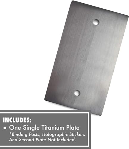 ColdTi - Titanium Bitcoin Seed Plate for Ultra-Secure Ethereum and Crypto Seed Phrase Storage - Premium Seed Phrase Metal - (Single Plate) - size: Single Plate