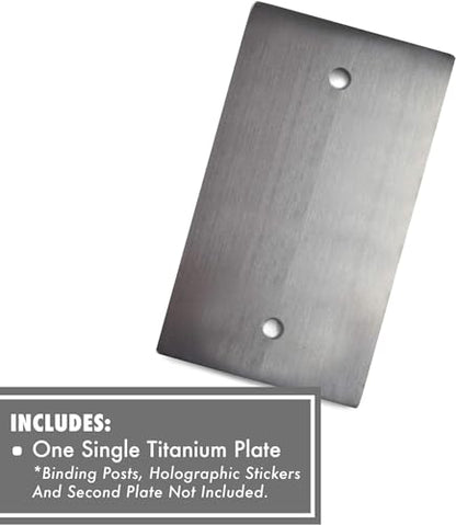 ColdTi - Titanium Bitcoin Seed Plate for Ultra-Secure Ethereum and Crypto Seed Phrase Storage - Premium Seed Phrase Metal - (Single Plate) - size: Single Plate