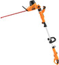 GARCARE 2 in 1 Hedge Trimmer Corded 4.8A Telescopic Pole Hedge Trimmer