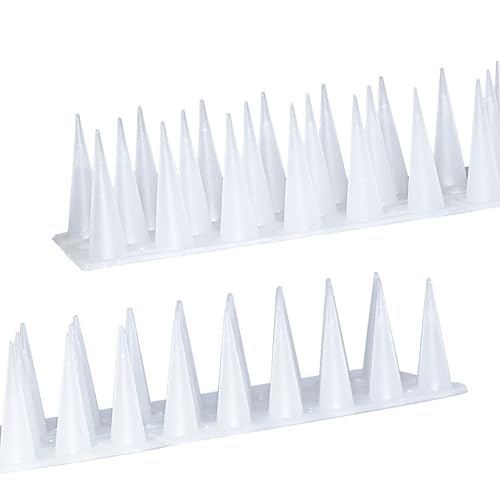 Bird Spikes, Clear, 44 FT, Bird deterrents for Outside,Keep Raccoon Woodpecker Pigeon Away,Fence Spike for Garden Patio - color: Clear, size: 43FT
