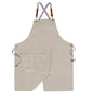 Crossback Apron with Pockets, Apron with Adjustable Straps - color: Beige